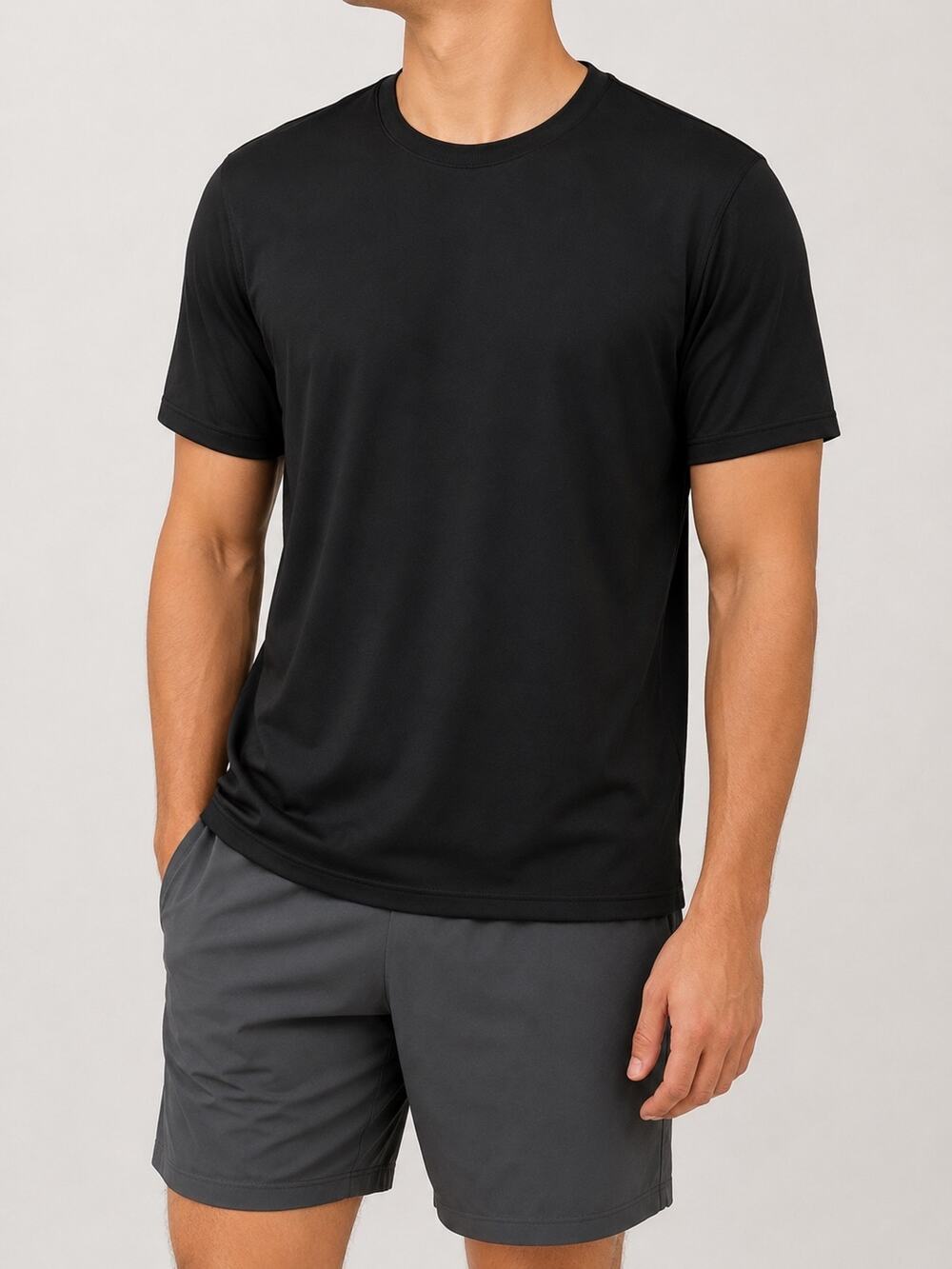 Lululemon Men's Black Short Sleeve Training T-Shirt Size XL Athleisure Crew Neck